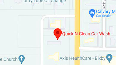 Quick N Clean Car Wash in Bixby Map