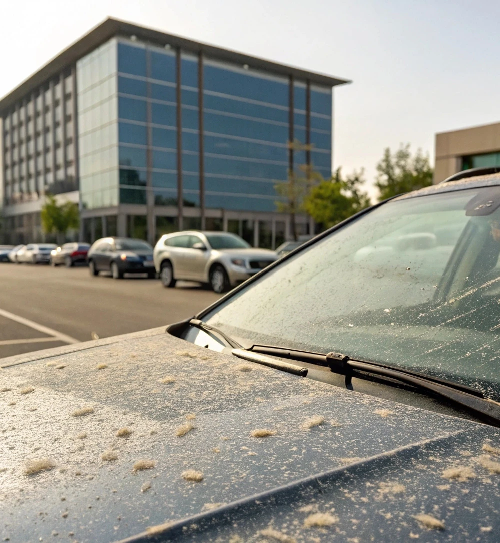 Short Trips Near Cherry Street Still Add Up for Your Car 3 Tree pollen or bird droppings